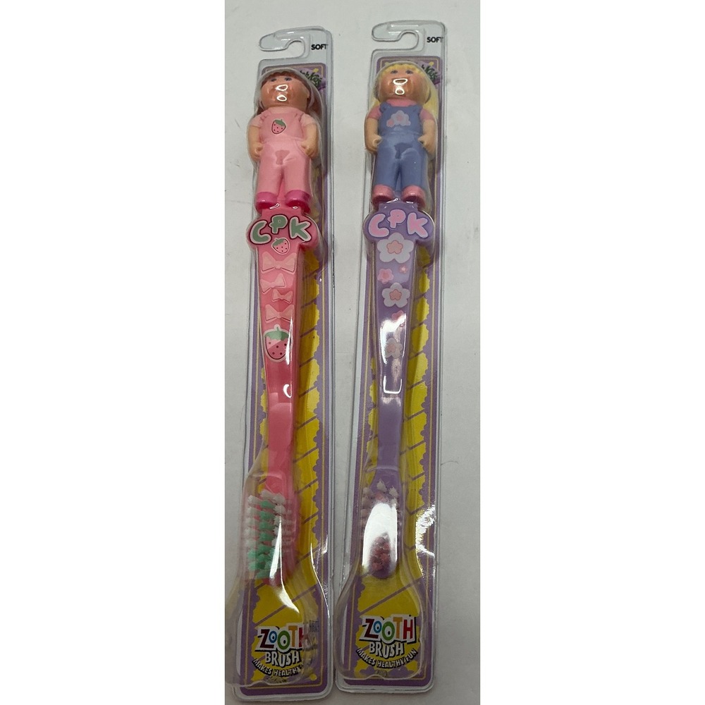 Cabbage Patch Kids Vintage 2005 Zooth Toothbrush Set Character‎ Handle Soft NWT
